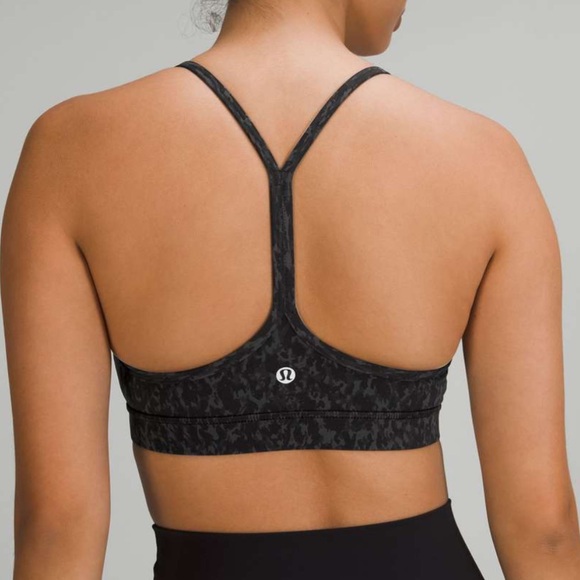 Lululemon 🍋 Flow Y Nulu Bra Leopard Size 12 - Picture 1 of 7